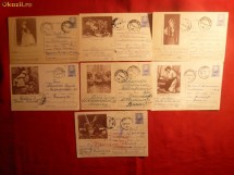 7 Carti Postale- Intreguri - PICTURA -1966 ,tiraj=300 000 foto
