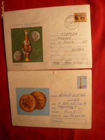 2 Intreguri Postale  -MONEDE -cod 613/68 si 95/76 foto