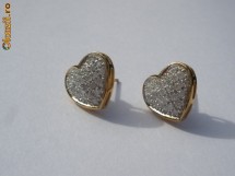 Cercei din aur, diamante naturale 0.50 ct, NOI, 33% reducere foto