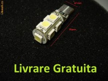 LED , Leduri w5w t10 9 smd CAN-BUS fara eroare de bec ars pentru pozitii plafoniera numar foto
