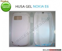 HUSA SNOW WHITE GEL - SILICON NOKIA E6 - TRANSPORT GRATUIT foto