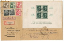 RFL 1937 plic Germania catre ROMANIA cu colita rara Hitler sursarj suprataxa pt cultura foto