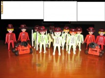 playmobil 11 soldati [8cm inaltime] cu 2 tunuri secolul XIX infanteristi,artileristi si tunuri foto