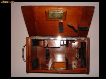 Cutie microscop vintage+accesorii foto