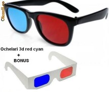 Ochelari 3d - Plastic model red/cyan  + CADOU! Buc/Provincie foto