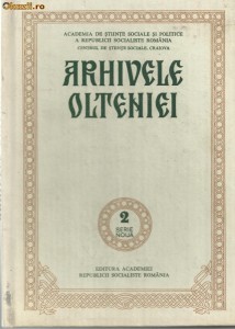 Revista ARHIVELE OLTENIEI - nr.2/1983 foto