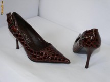 Pantofi femei , toc inalt ,maro (CIFA57 LL835 brown) 40% REDUCERE foto