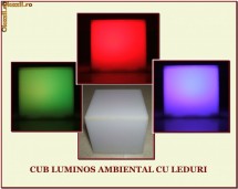 Cub ambiental multicolor / iluminare cu leduri foto