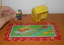 figurina DINO cu casuta si plansa tip puzzle foto