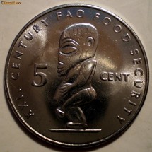 C.218 COOK ISLANDS FAO 5 CENTS 2000 AUNC AVERS INTERESANT foto