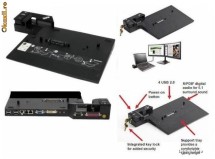 Docking station ( port replicator) Lenovo ADVANCED - seriile Thinkpad T500 T400 W500 R500 R400 T61 T61p T60 R60 R61 foto