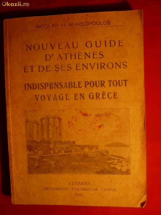 GHIDUL ATENEI si Imprejurimi- 1935 - In limba franceza foto mare