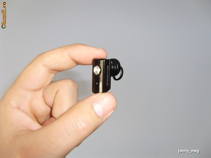 Mini HandsFree Bluetooth cu Acumulator Li-Polymer NOU (Raza 10 m) foto mare
