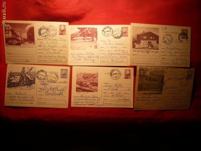 6 Carti Postale Ilustrate - Cabane Montane -1963- 1969 foto mare