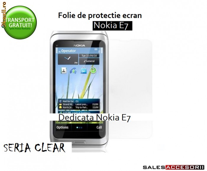 2X FOLIE ECRAN NOKIA E7  - TRANSPORT GRATUIT! foto mare