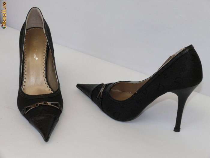DEOSEBITI ! Pantofi negri , toc inalt - (Belle Woman 169-7D black) 40% REDUCERE foto mare