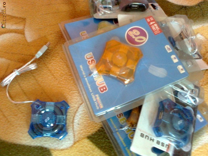 USB HUB CU PATRU PORTURI (NOU / SIGILAT) foto mare