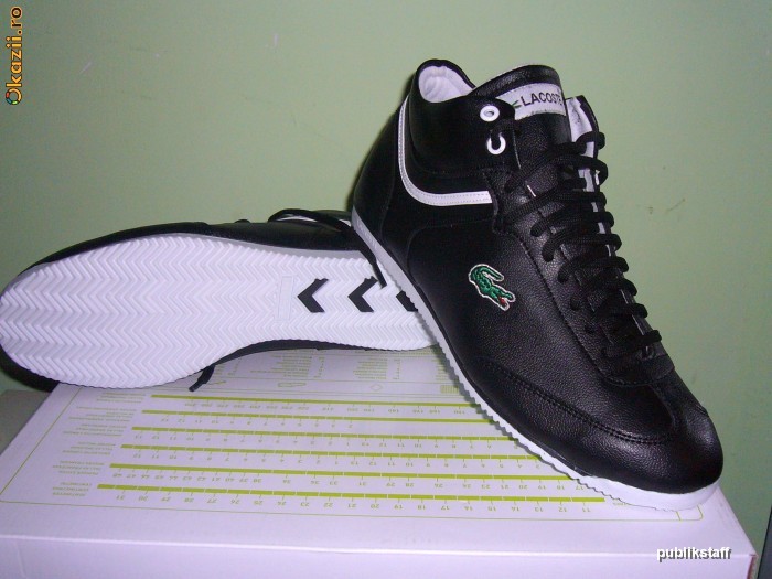 ADIDASI GHETE LACOSTE -BLACK foto mare