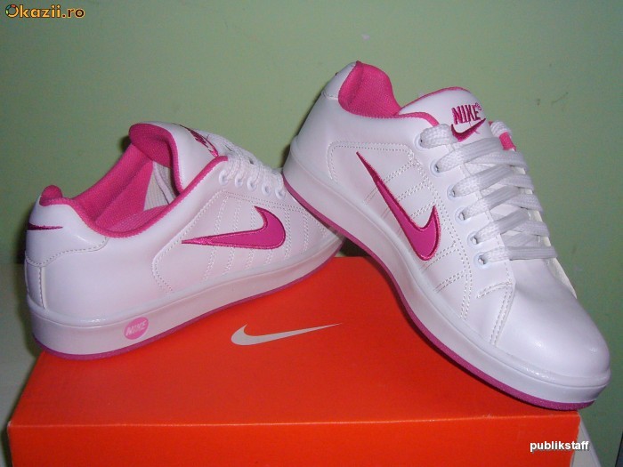 ADIDASI NIKE COURT STABIL WHITE-PINK foto mare