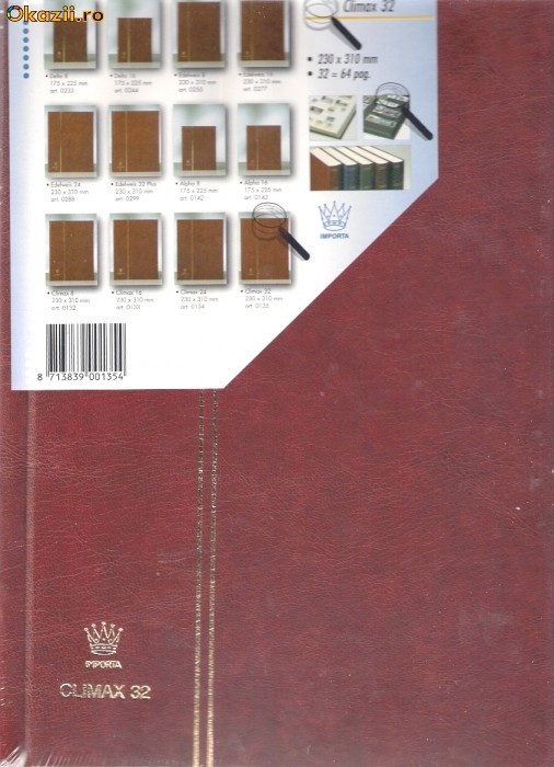 CLASOR TIMBRE 64 PAGINI NEGRE, FABRICAT GERMANIA, SIGILAT foto mare