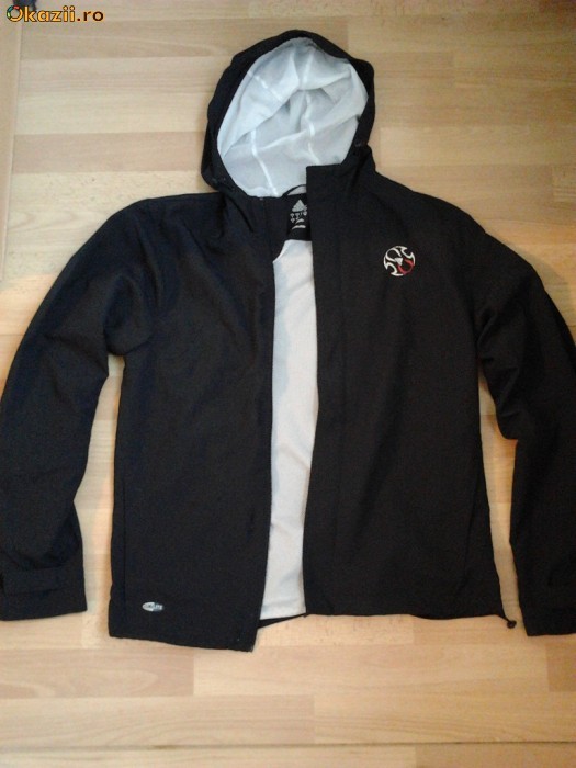 Hanorac Adidas Climalite, original, S-M, material impermeabil, anti-vant!! REDUCERE!!!(nu nike,puma,reebok,umbro,avirex) foto mare