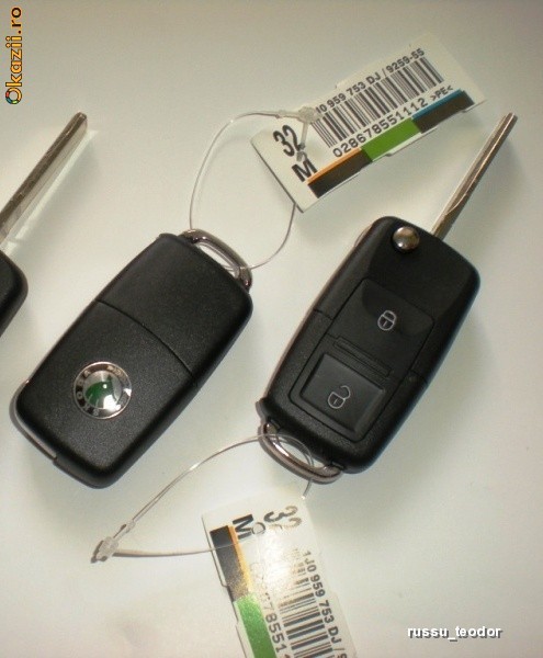 Carcasa cheie Briceag Skoda 2 butoane foto mare