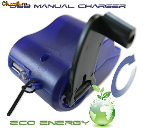 Incarcator de mana cu dinam pentru telefoane mobile, mp3/mp4/mp5, PDA, smartphone etc !!!Mokazie !!!! foto mare