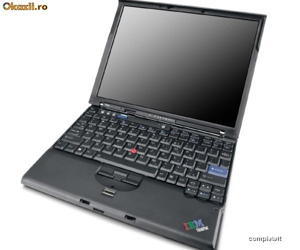 Laptop IBM Thinkpad T42, Intel Pentium Mobile 1.7 GHz, 512 GB DDRAM, 40 GB, DVD/CDRW, Wi-FI, carcasa magneziu cauciucat, GRATIS husa laptop DELL XPS foto mare