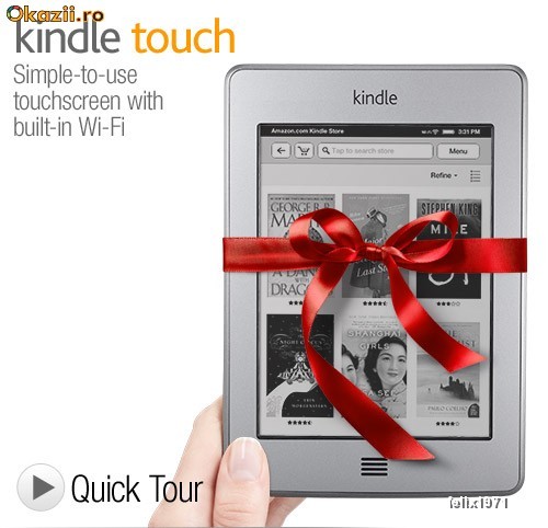 Kindle Touch 6 E Ink display sigilat SUPER PRET - TRANSPORT GRATUIT !!! foto mare