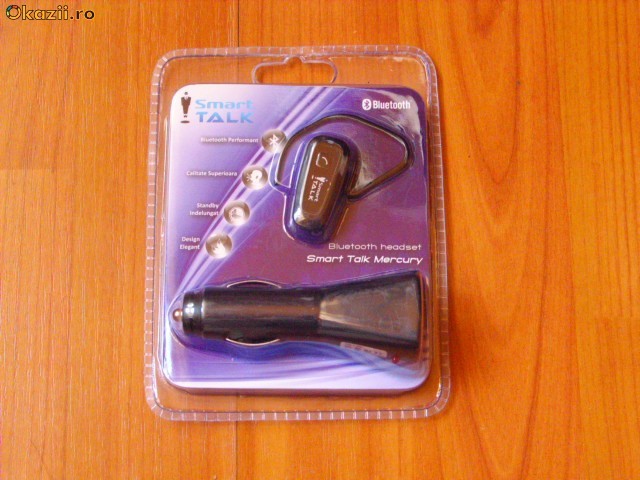Casca Bluetooth Smart /talk Mercury-25 lei foto mare