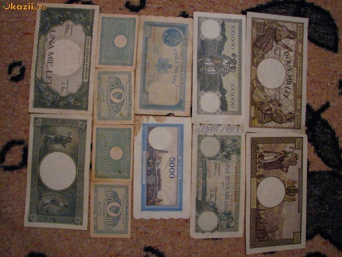 12 bancnote romanesti foto mare