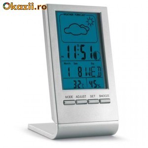 Statie meteo cu ecran LCD  Culoare - Argintiu,  KC6460-14 foto mare