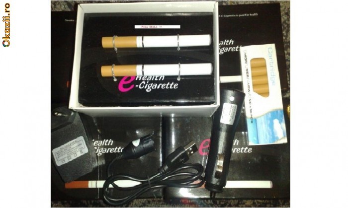 Tigara Electronica Tigari Electornice E-Health Set 2 tigari +20 rezerve+3 Incarcatoare Cel mai mic pret foto mare