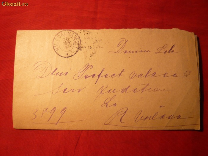 Plic Oficial circ.Baile Calimanesti-Rm.Valcea 1896 foto mare
