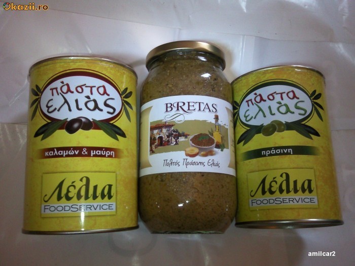 PASTA DE MASLINE, Gem de SMOCHINE SALBATICE, HALVA, BRANZA DE CAPRA MATURATA, BRANZA DE GRATAR-Haloumi, ULEI si MASLINE, produse facute in/pt. GRECIA foto mare
