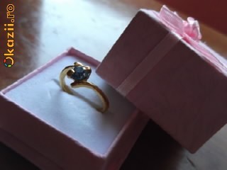 Inel Dama - Piatra Ametist  - 3 poze reale- PLACAT in strat subtire cu AUR galben de 14 k. (pt a nu se deteriora) - Pret final Mokazie- User Serios! foto mare