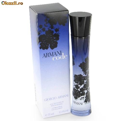 GIORGIO ARMANI CODE FOR WOMEN - EDP 75 ML - SIGILAT foto mare