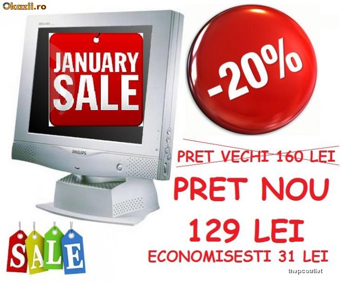 CEL MAI IEFTIN LCD!!! PHILIPS 15'' 151AX !!! BOXE INCORPORATE foto mare