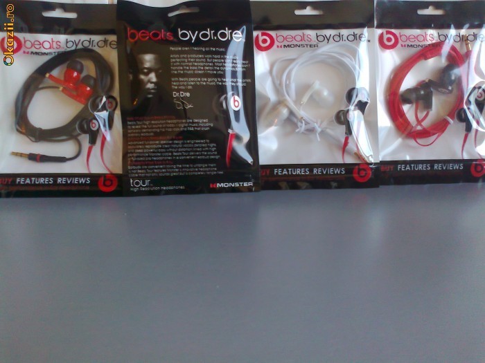 Casti beats by Dr. DRE  ( mp3 mp4 iphone nokia  ipod ipad galaxy s2 ) foto mare