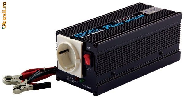 Super OFERTA - Invertor / Convertor 12V sau 24V - 230V / 300W - laptop, DVD, TV, camping, auto, play station, camion, GSM, PDA, GPS, boxe, etc foto mare