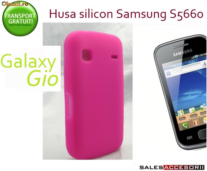 HUSA ROZ SILICON SAMSUNG S5660 GALAXY GIO - TRANSPORT GRATUIT foto mare
