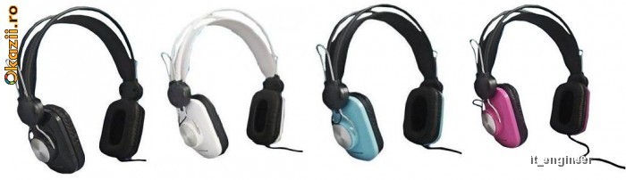 CASTI STEREO CU MICROFON, STEREO, MARI, CULORI DIFERITE! foto mare