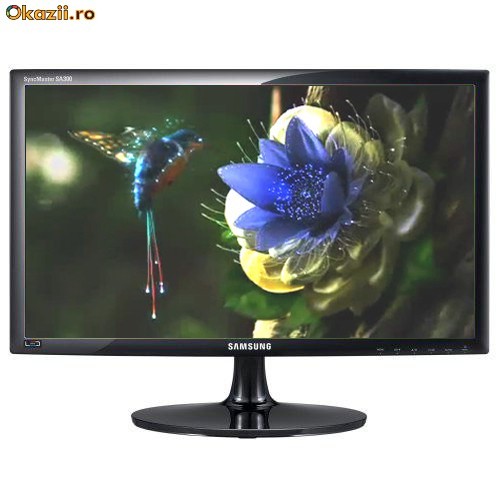 Monitor LED Samsung 18.5, Wide, Negru Lucios, S19A300N foto mare