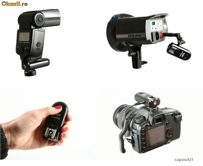 YONGNUO RF-603C Kit flash trigger-receiver pentru Canon foto mare