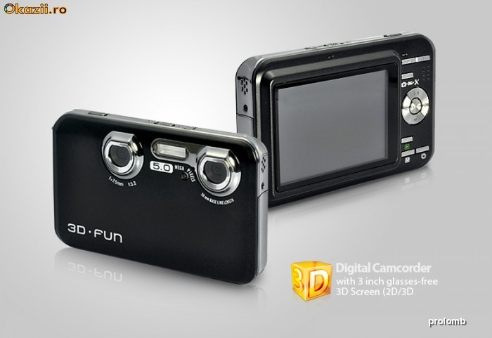 !!!Noutate!!! Camera 3D Video Digitala cu Ecran 3D de 3 foto mare