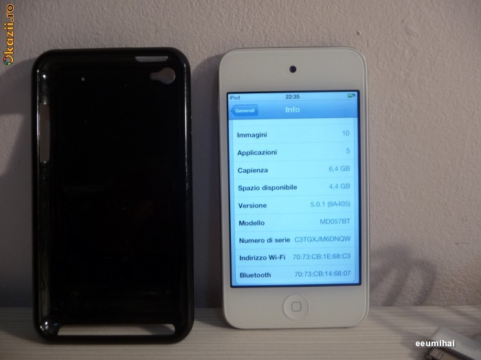 IPOD TOUCH GEN4 8GB ALB IMPECABIL FOTO REALE foto mare