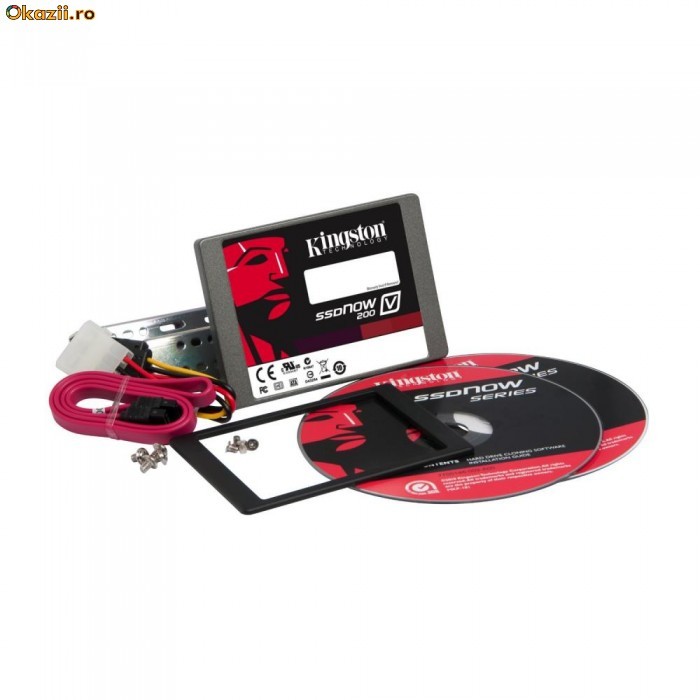 SSD Kingston 64GB SATA-III 2.5 inch V200 Notebook Bundle Kit foto mare