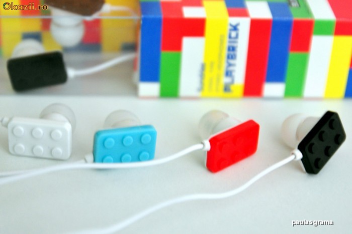 Casti in-ear tip LEGO Playbrick foto mare