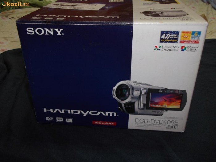 SONY DCR-DVD406 E cu telecomanda foto mare
