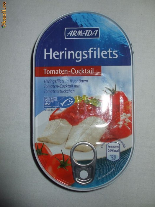 File de Hering in sos de rosii - ARMADA - 200 gr - PRODUSE GERMANIA la cel mai mic pret foto mare